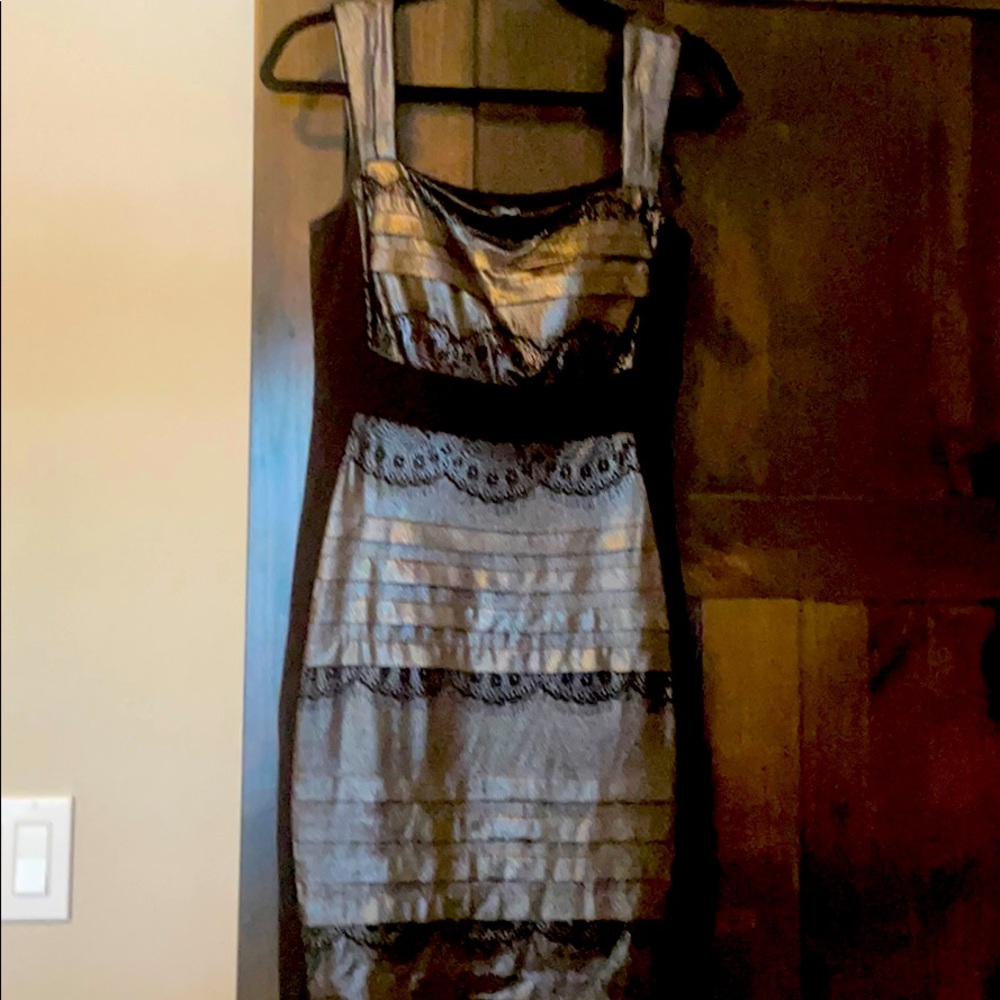 Charcoal and black dress